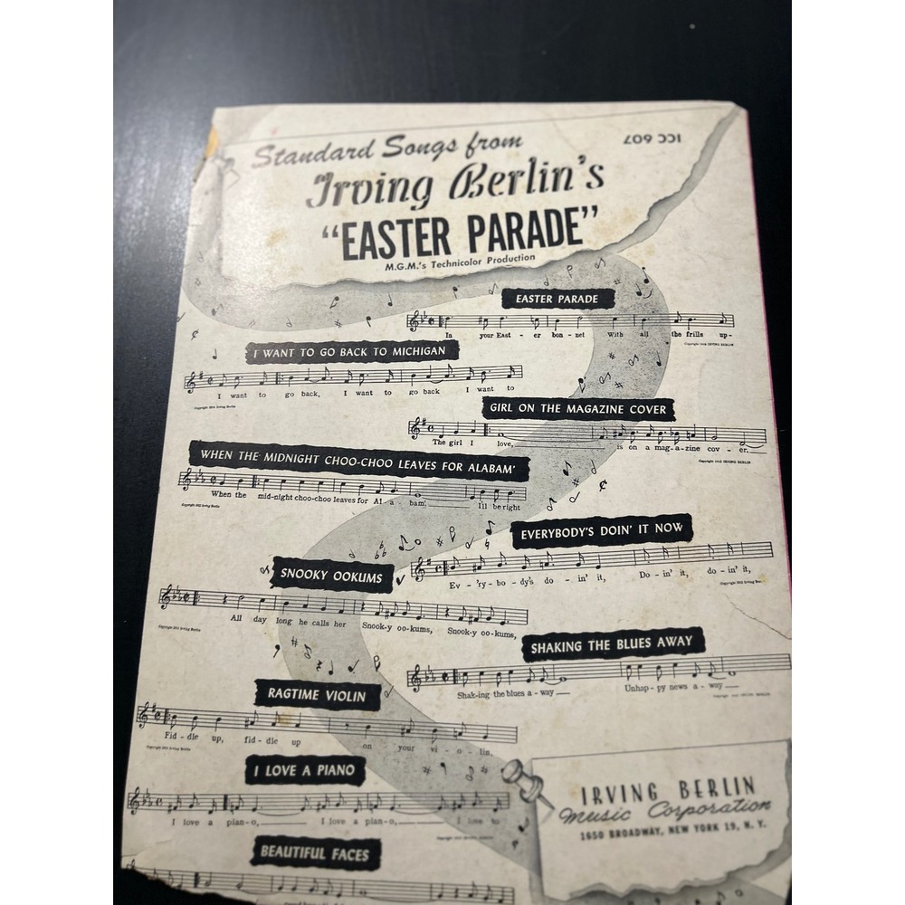 Sheet Music Easter Parade Irving Berlin It Only Happens When I Dance With You MG - Picture 5 of 11